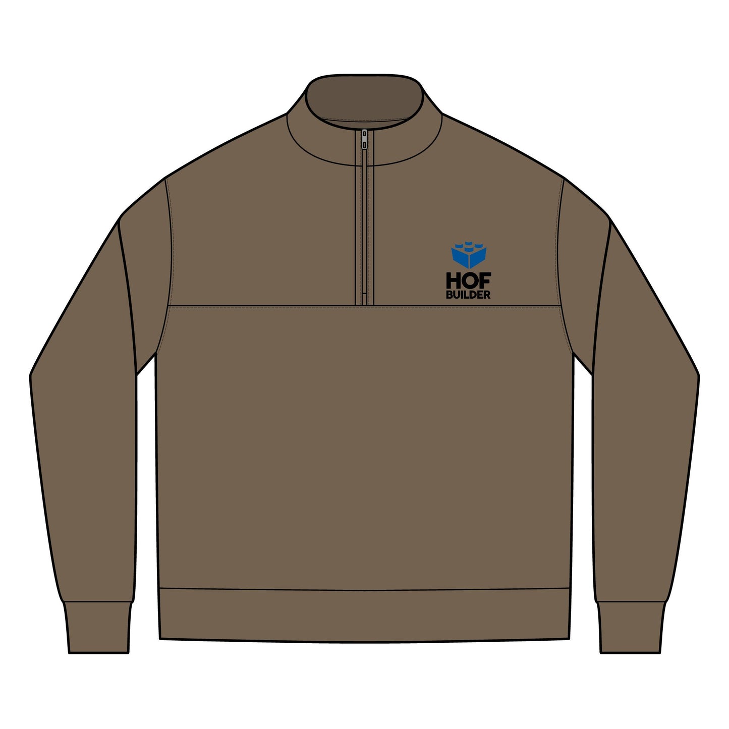Embroidered Quarter-Zip Pullover – Men's Linear Texture
