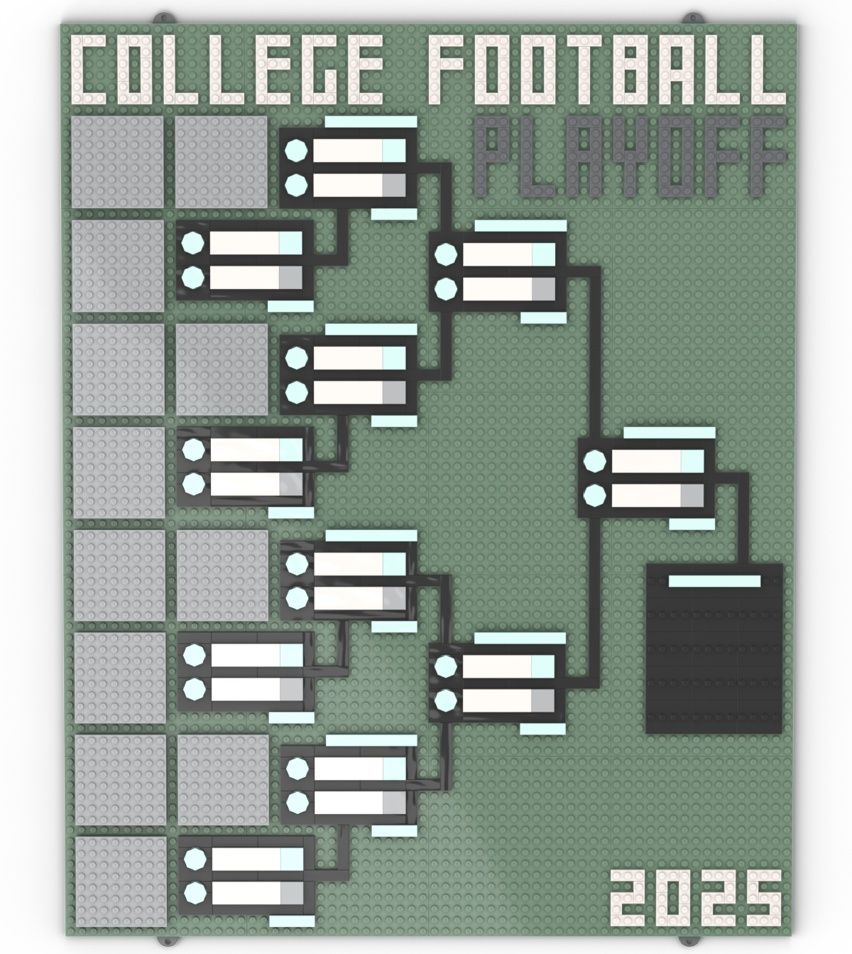 College Football Playoff LEGO bracket instructions and parts list