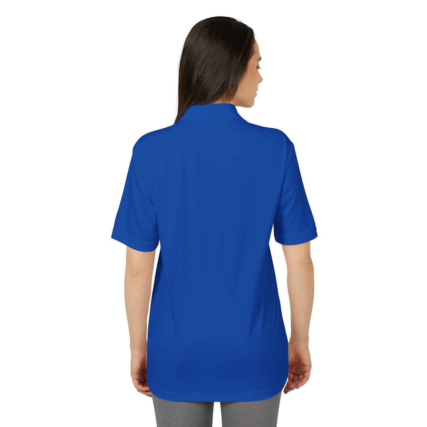 HOF Academy Blue Performance Polo - Embroidered Logo