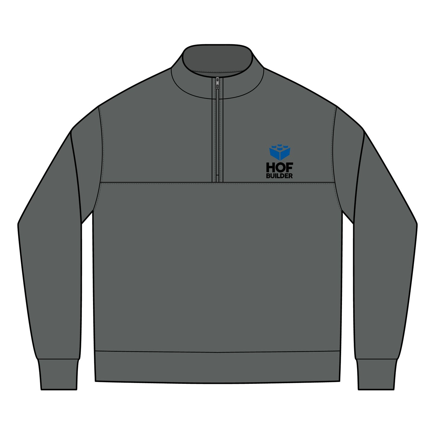 Embroidered Quarter-Zip Pullover – Men's Linear Texture