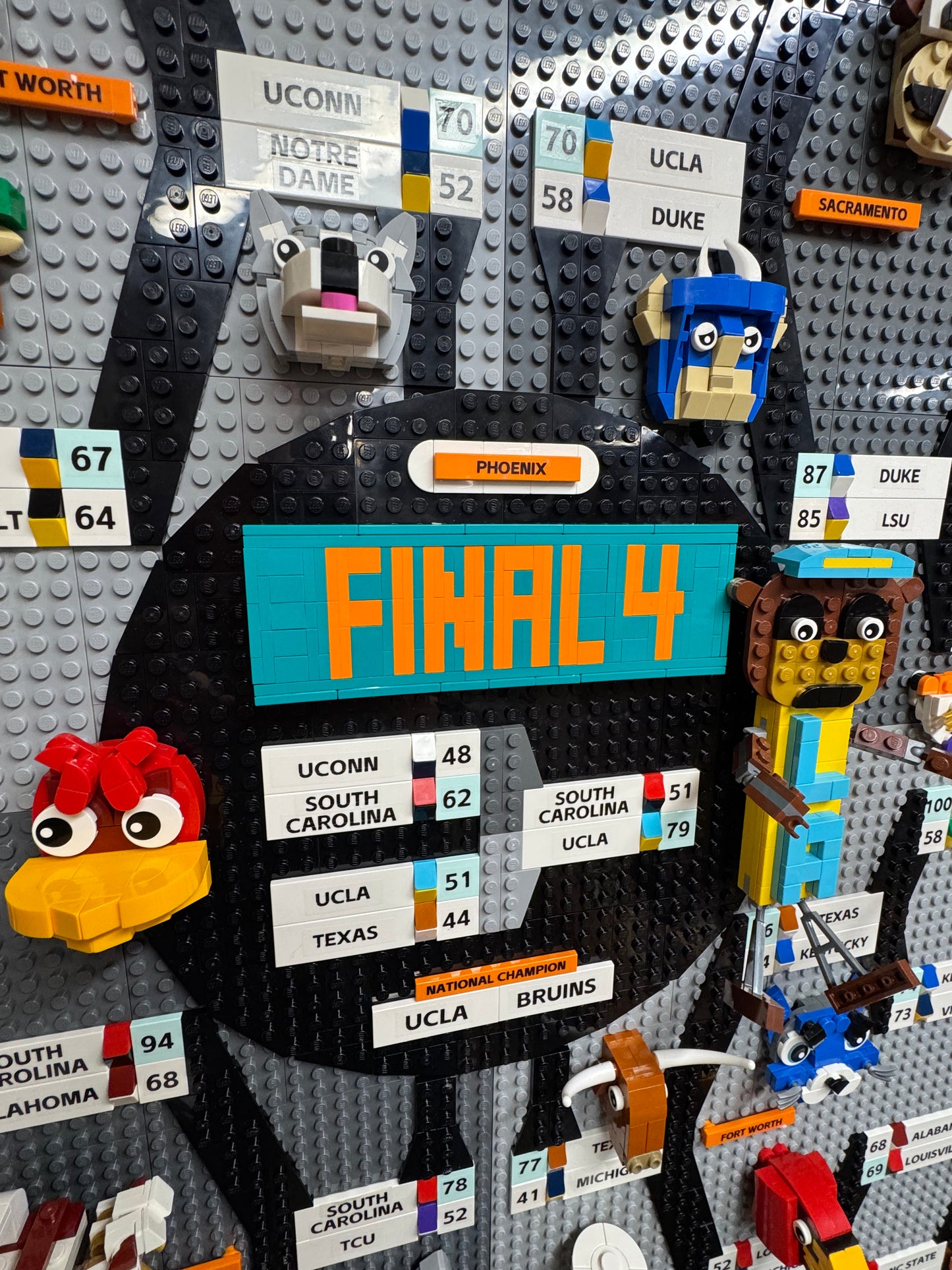 Custom LEGO 2026 NCAA Tournament women's bracket