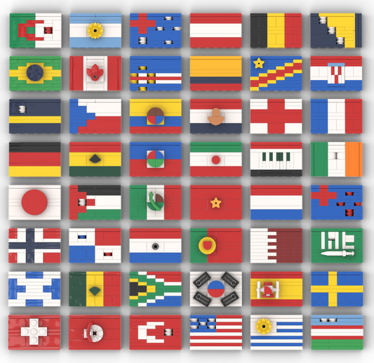 Flags of the World Cup instructions and parts list
